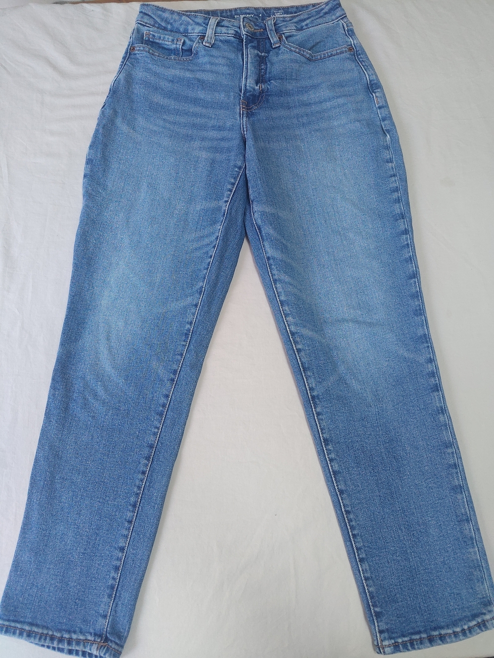 Old Navy Sz 4 High Rise Curvy OG Straight Light Stretch Denim Womens Jeans